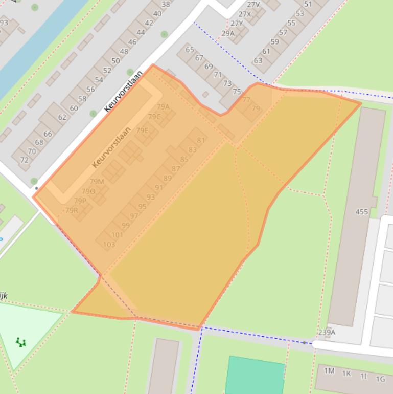 Kaart van postcodegebied 6832JP.