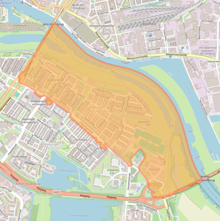 Kaart van postcodegebied 6833.