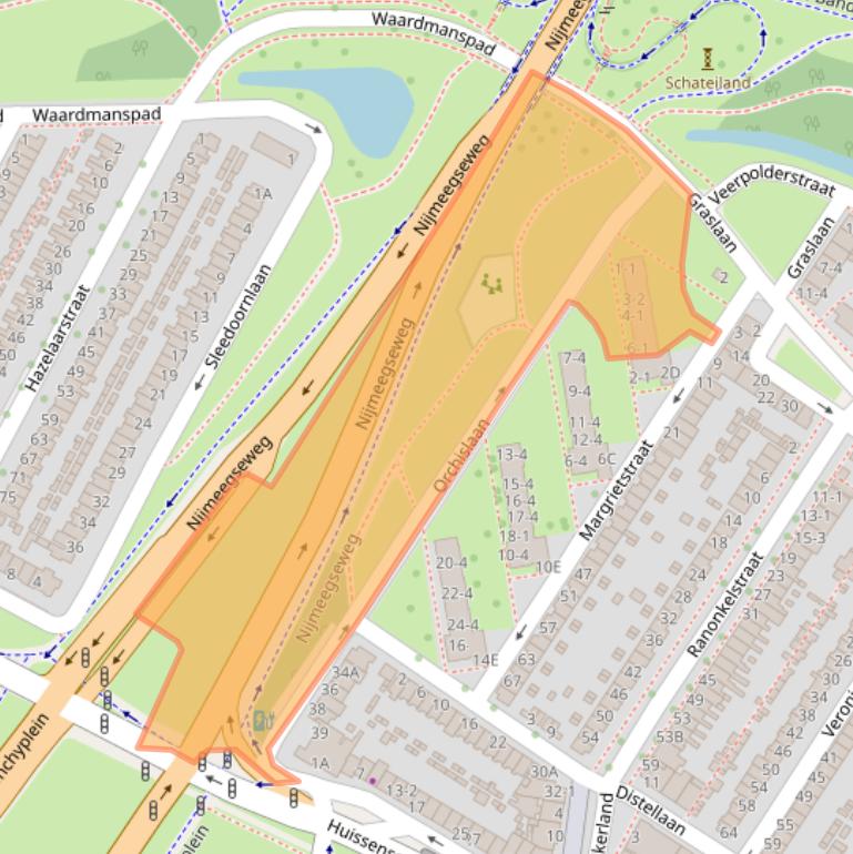Kaart van postcodegebied 6833AB.