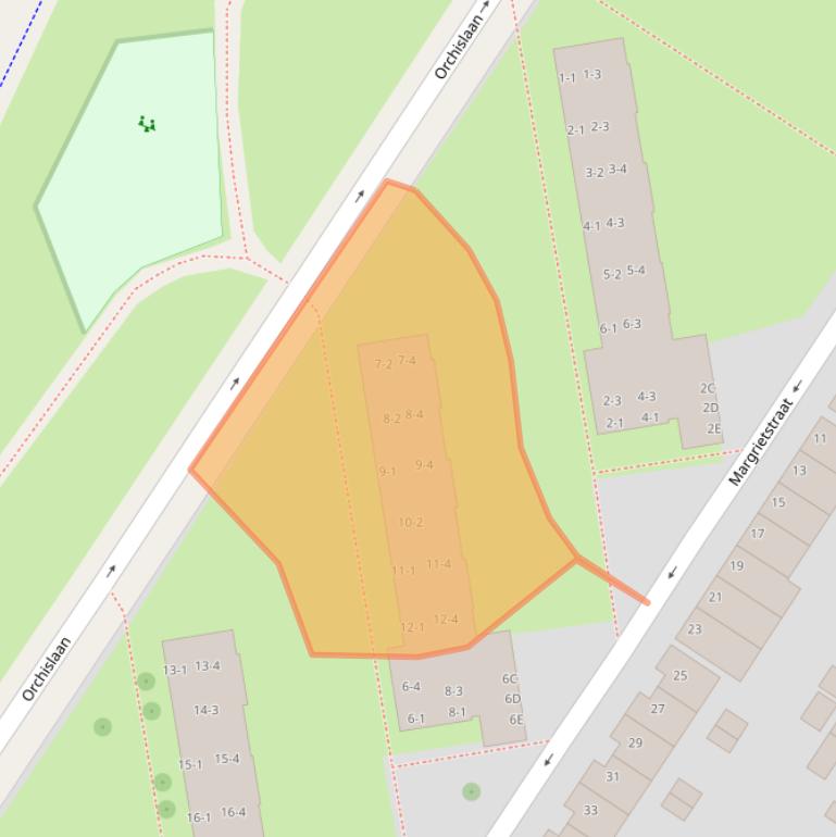 Kaart van postcodegebied 6833AC.