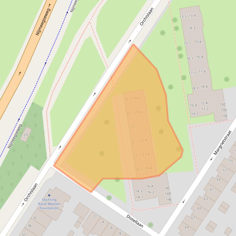 Kaart van postcodegebied 6833AE.