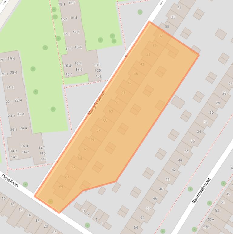 Kaart van postcodegebied 6833AJ.