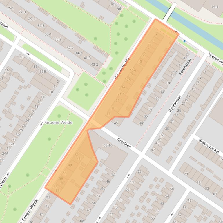 Kaart van postcodegebied 6833BB.