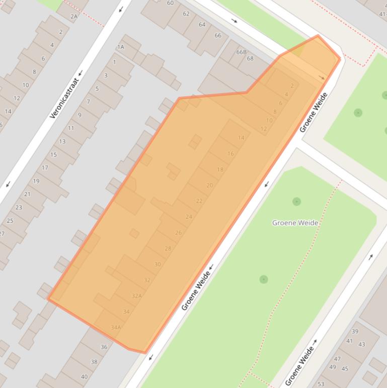 Kaart van postcodegebied 6833BD.