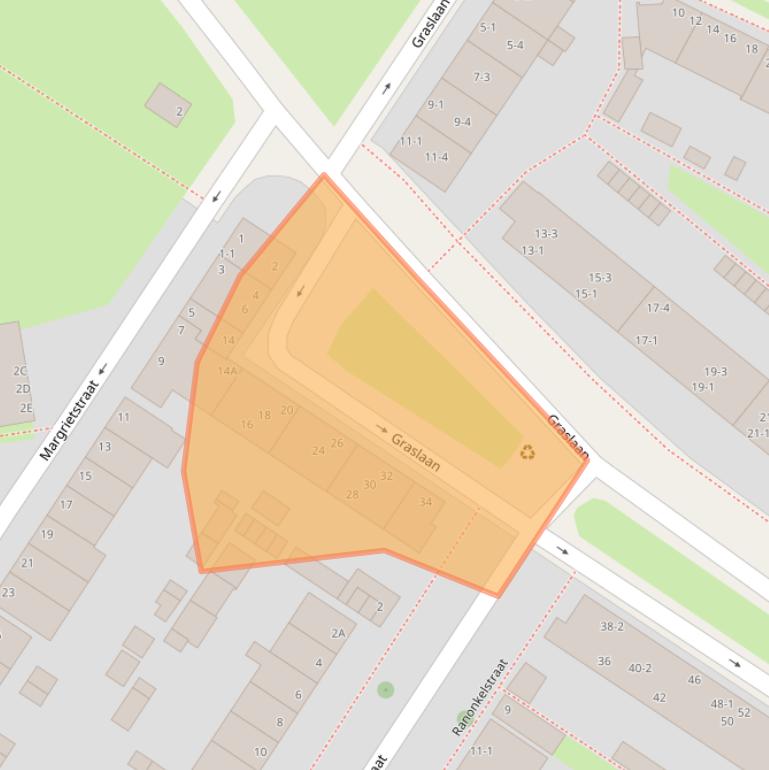 Kaart van postcodegebied 6833CJ.