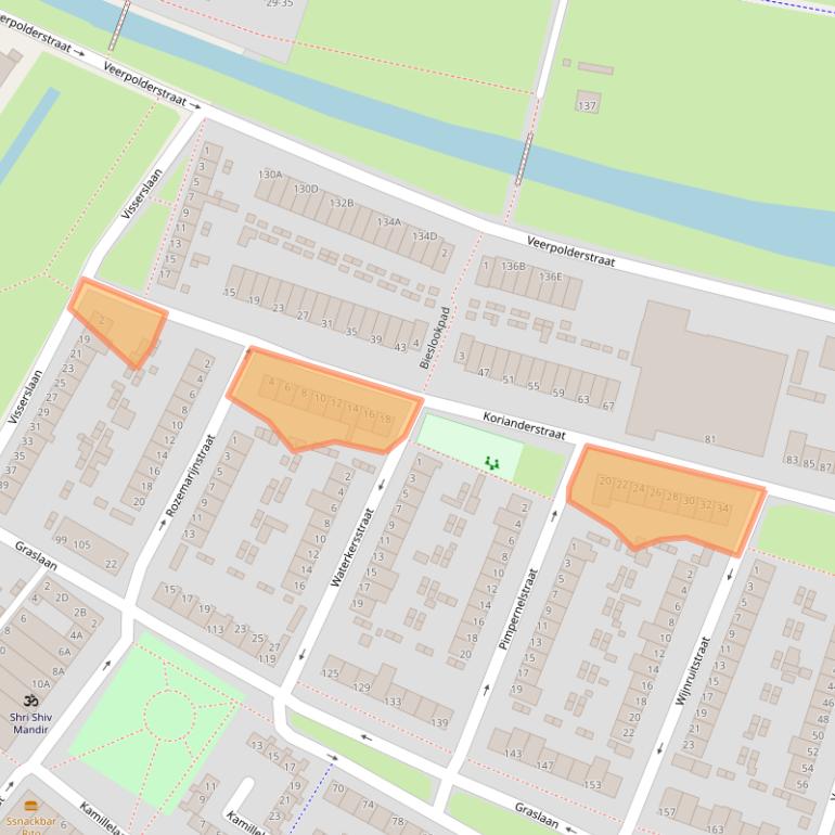 Kaart van postcodegebied 6833CP.