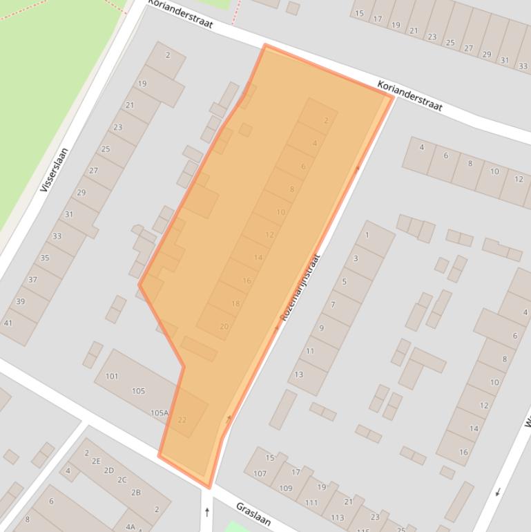 Kaart van postcodegebied 6833CS.