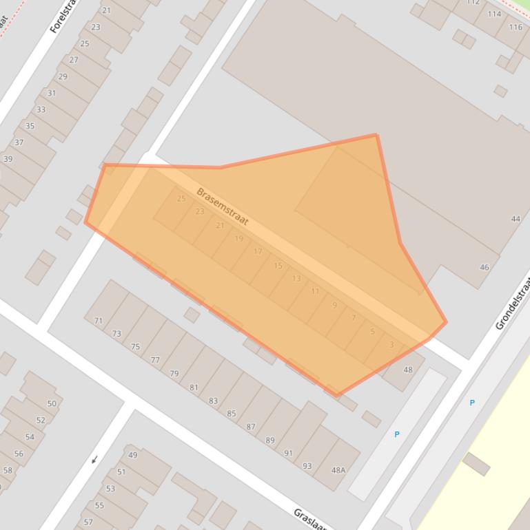 Kaart van postcodegebied 6833CZ.