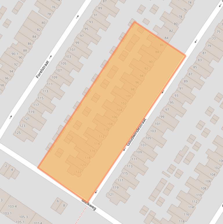 Kaart van postcodegebied 6833DR.