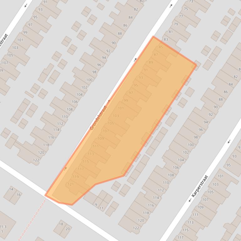 Kaart van postcodegebied 6833DT.