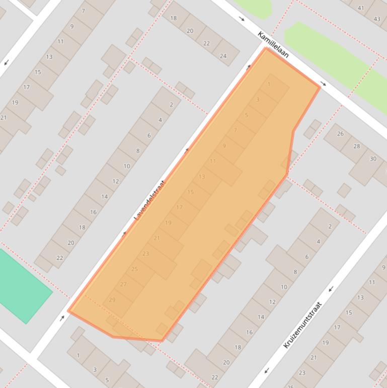 Kaart van postcodegebied 6833EX.