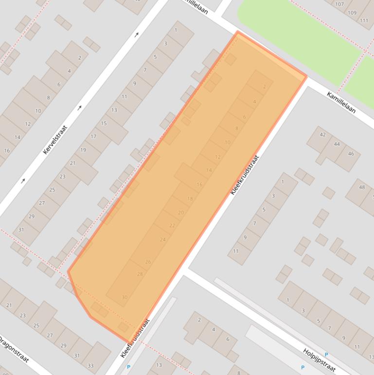 Kaart van postcodegebied 6833GS.