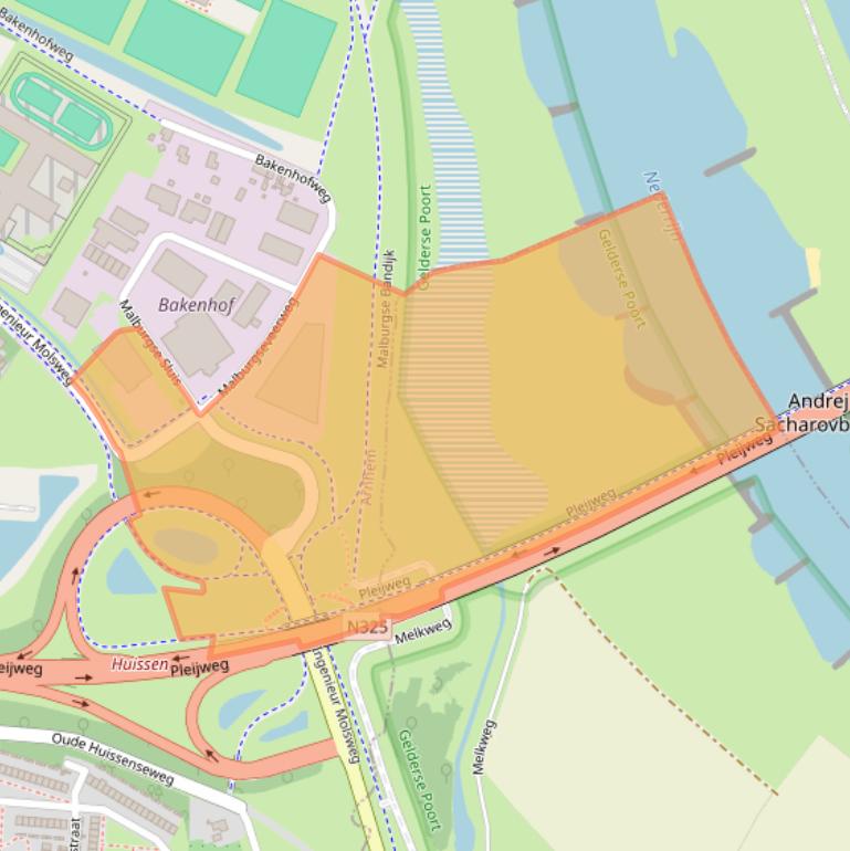 Kaart van postcodegebied 6833HK.