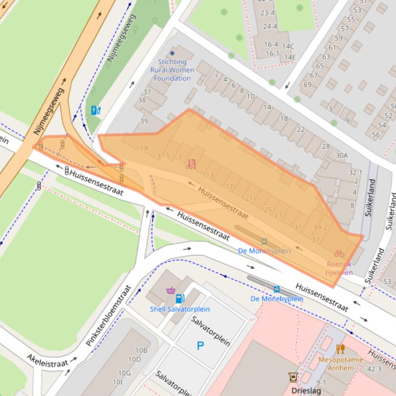 Kaart van postcodegebied 6833HL.