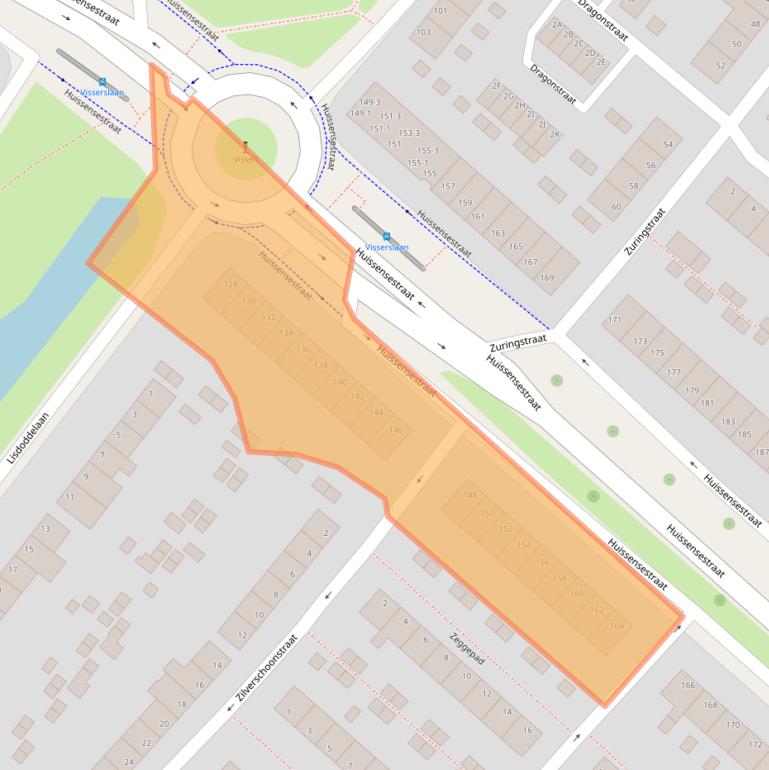 Kaart van postcodegebied 6833JD.