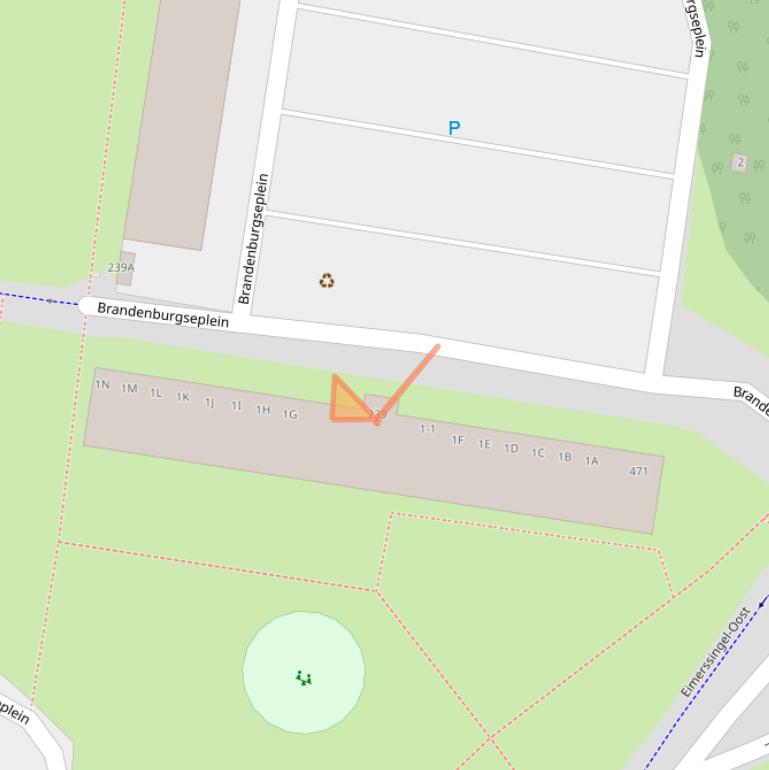 Kaart van postcodegebied 6834BE.