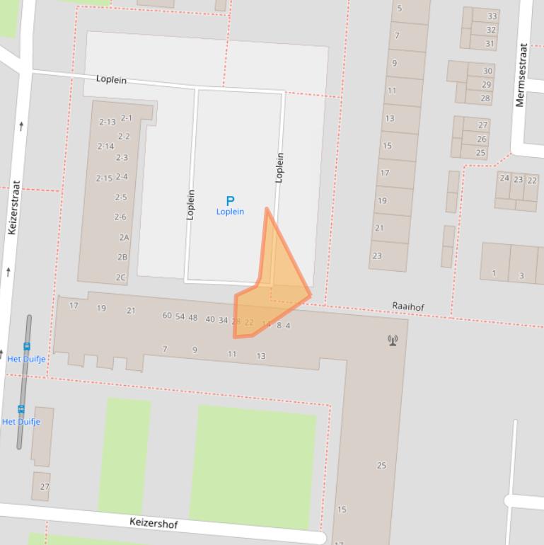 Kaart van postcodegebied 6834CW.