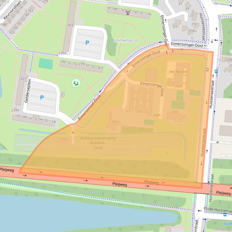 Kaart van postcodegebied 6834CZ.