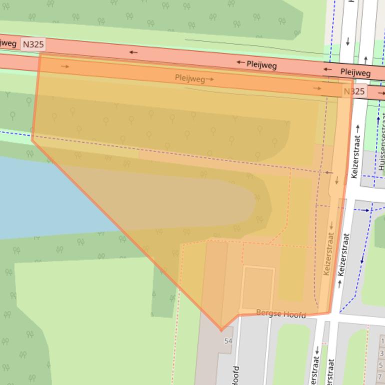 Kaart van postcodegebied 6834DC.