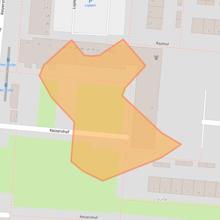 Kaart van postcodegebied 6834DG.