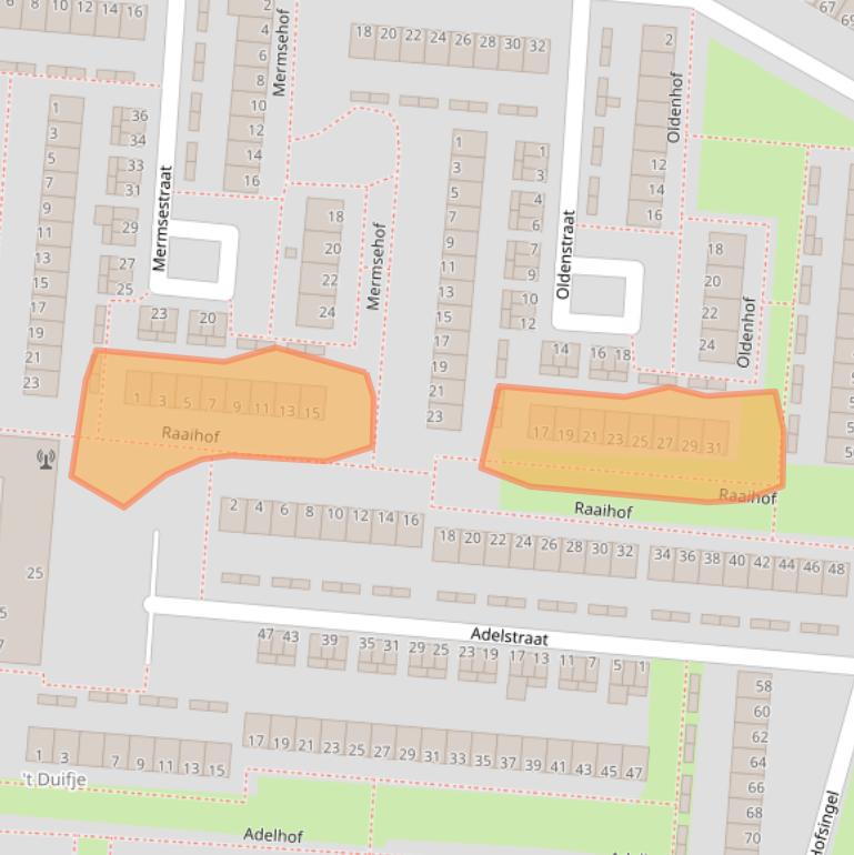 Kaart van postcodegebied 6834DW.