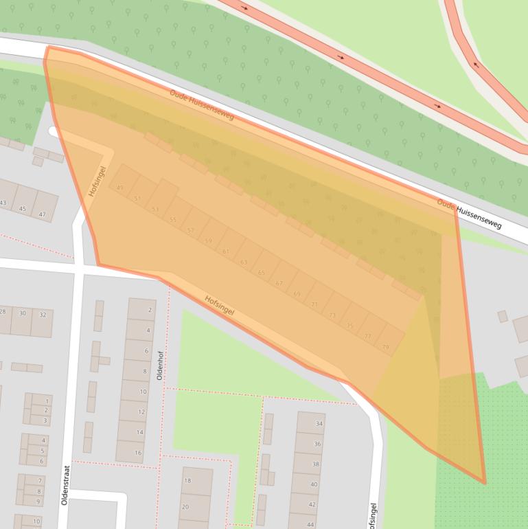 Kaart van postcodegebied 6834GB.