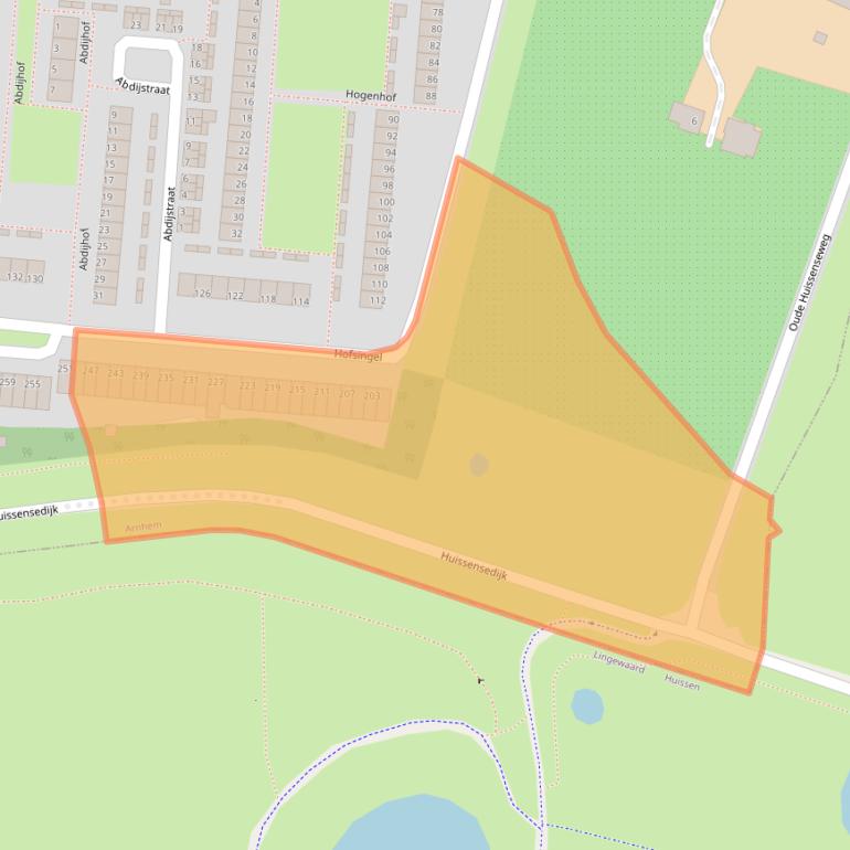 Kaart van postcodegebied 6834GG.