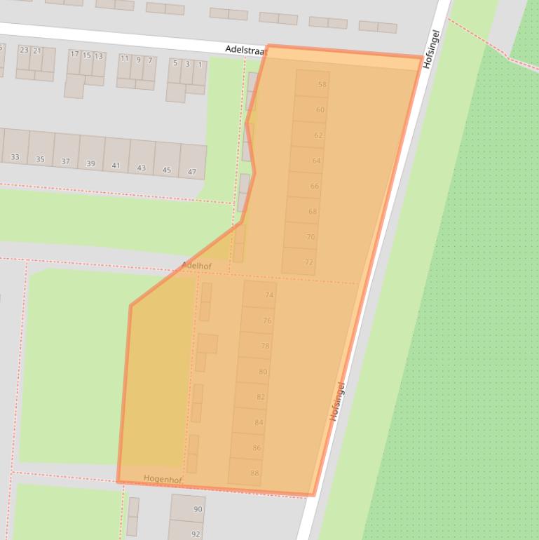 Kaart van postcodegebied 6834GM.