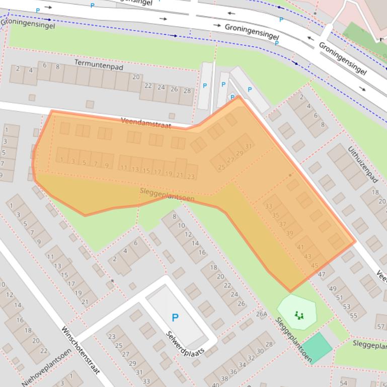 Kaart van postcodegebied 6835AG.