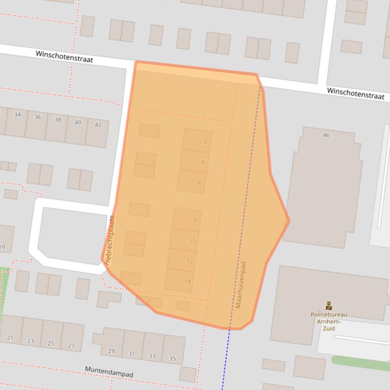 Kaart van postcodegebied 6835BD.