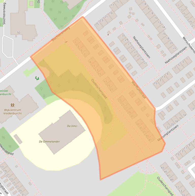 Kaart van postcodegebied 6835BH.