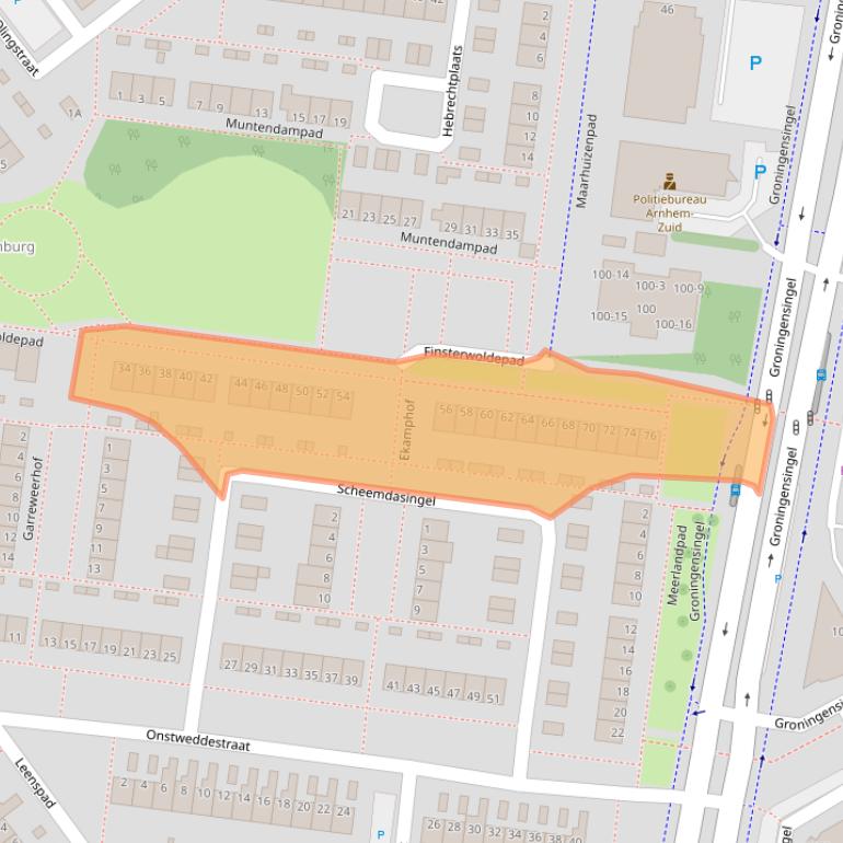 Kaart van postcodegebied 6835BL.