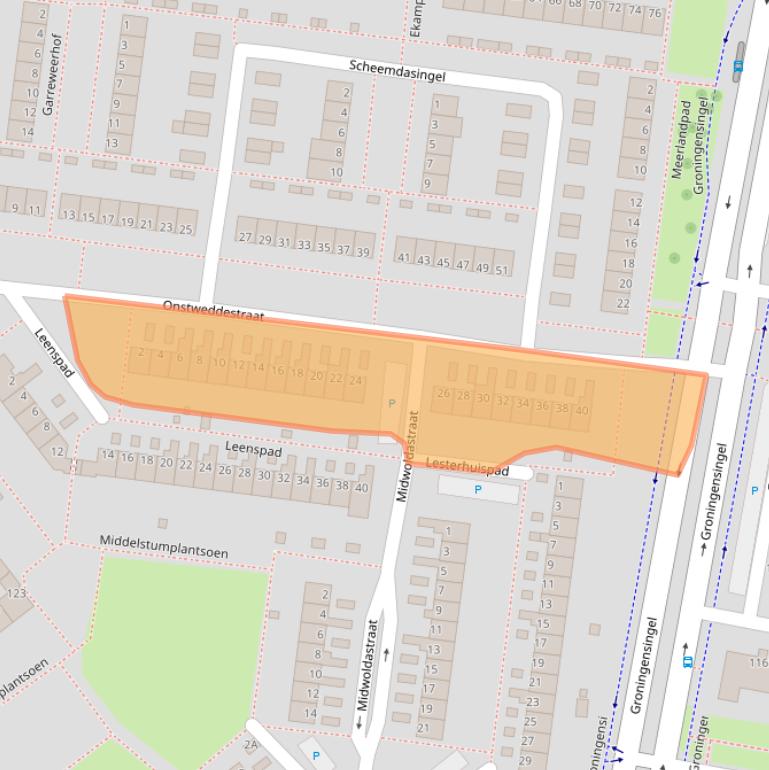 Kaart van postcodegebied 6835BZ.