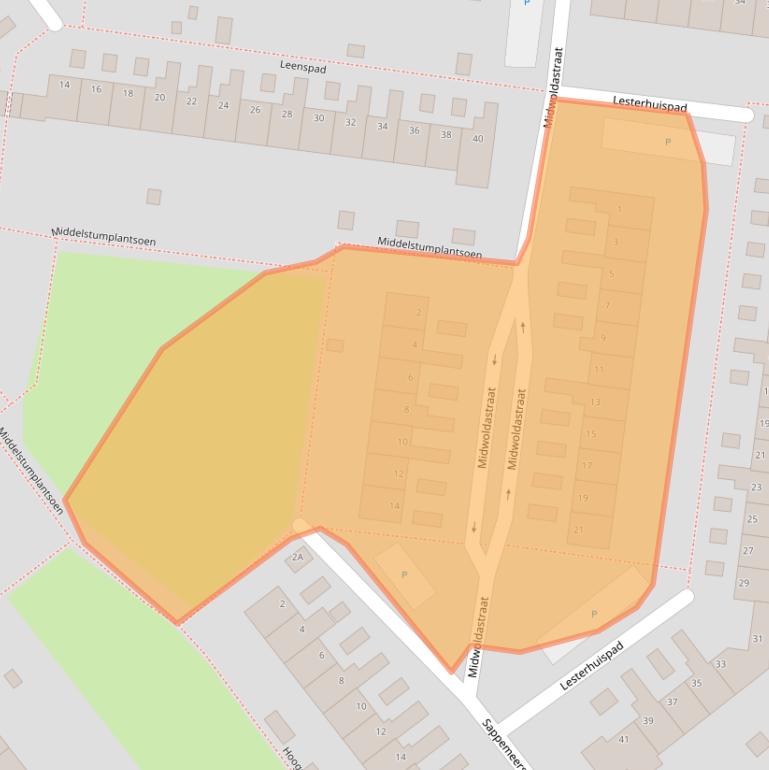 Kaart van postcodegebied 6835CC.