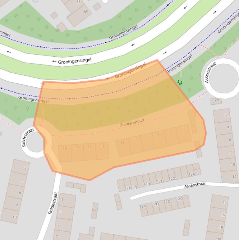 Kaart van postcodegebied 6835GW.