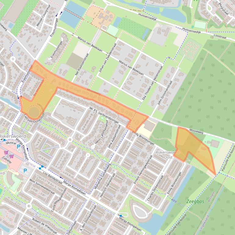 Kaart van postcodegebied 6836AL.