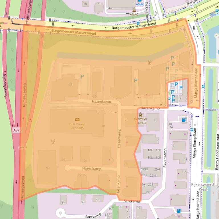Kaart van postcodegebied 6836BA.