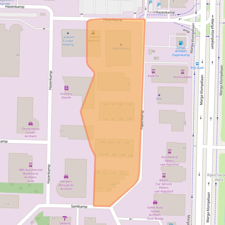 Kaart van postcodegebied 6836BD.