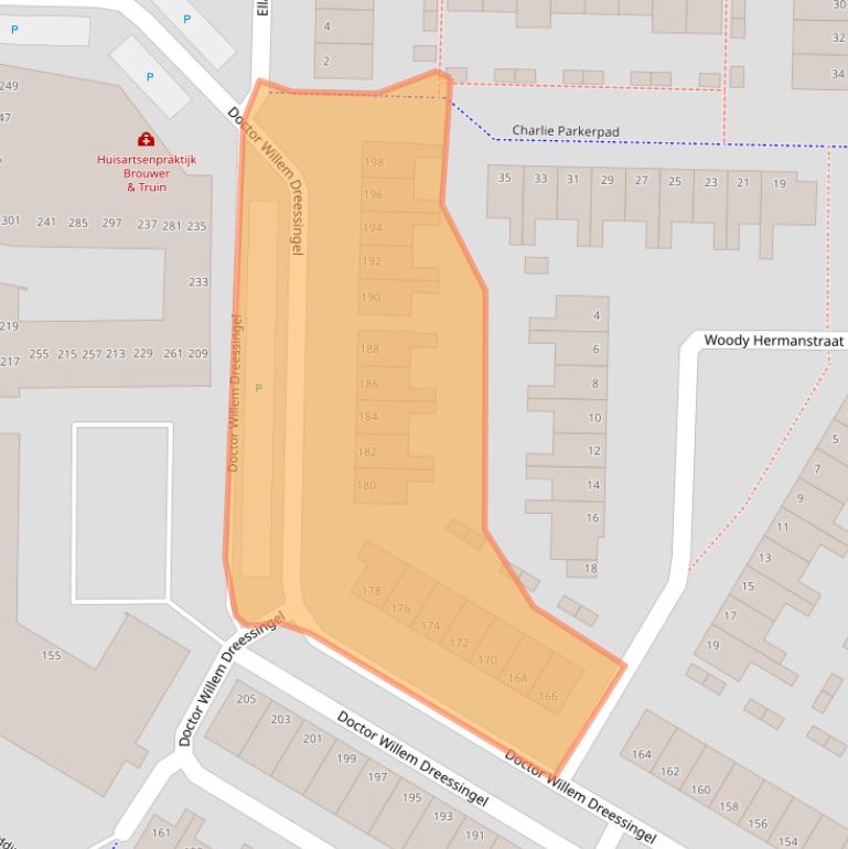 Kaart van postcodegebied 6836CZ.