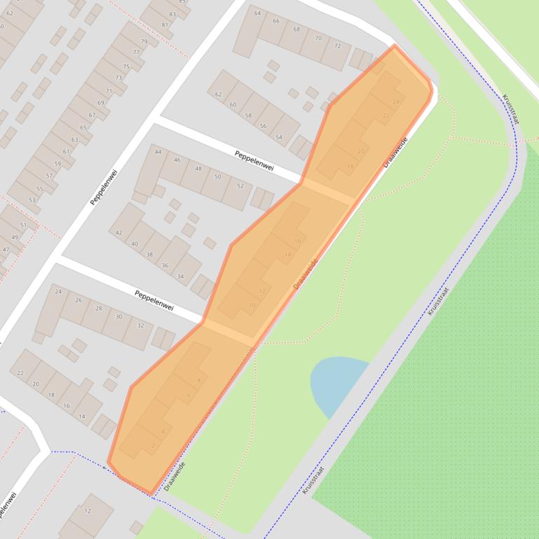 Kaart van postcodegebied 6836ER.