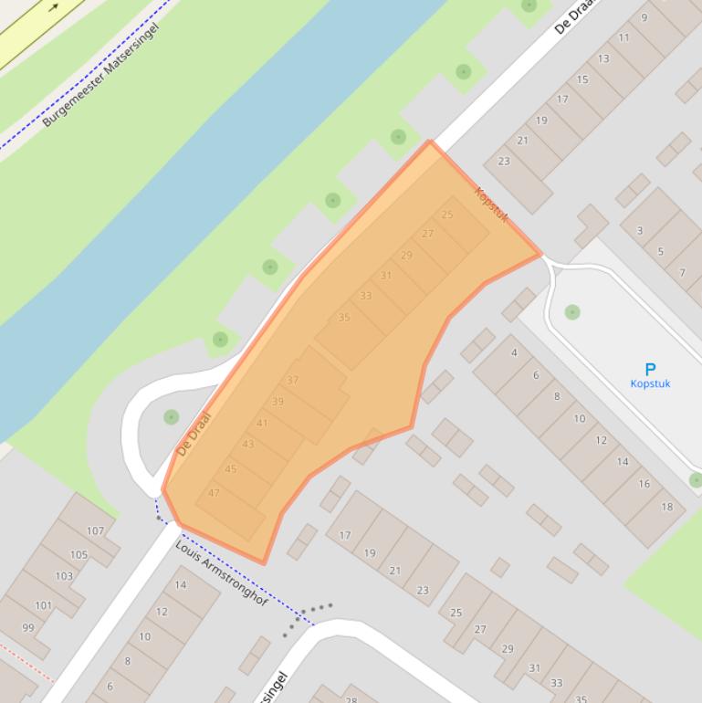 Kaart van postcodegebied 6836EZ.