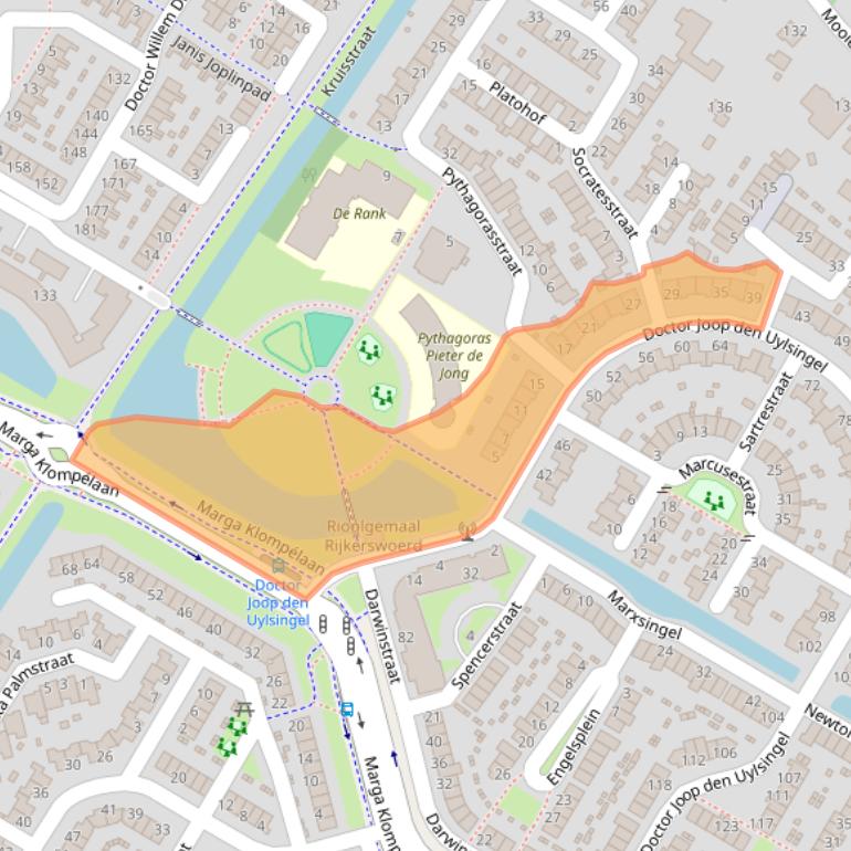 Kaart van postcodegebied 6836GK.
