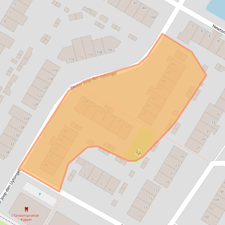 Kaart van postcodegebied 6836GN.