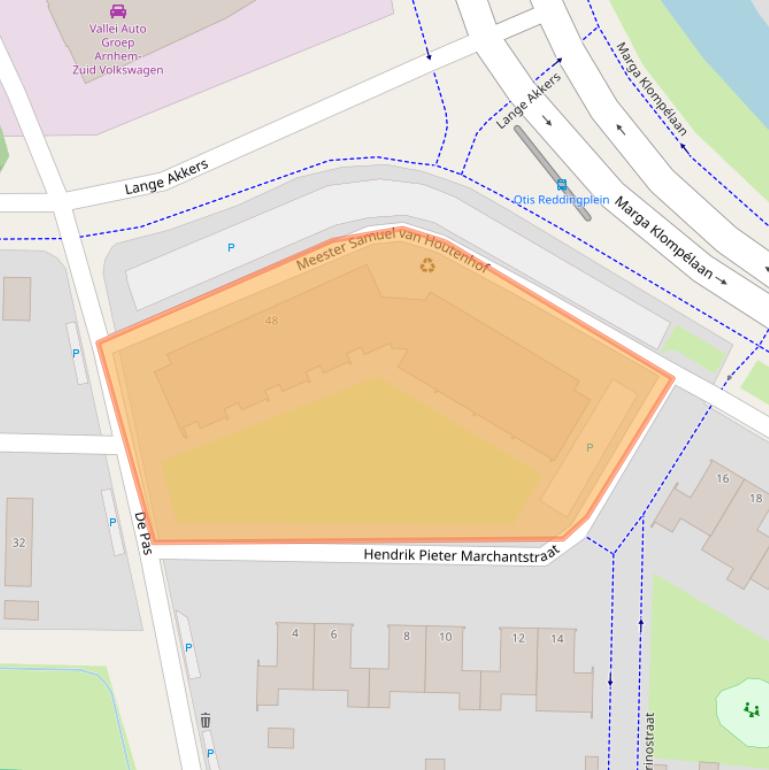 Kaart van postcodegebied 6836HD.