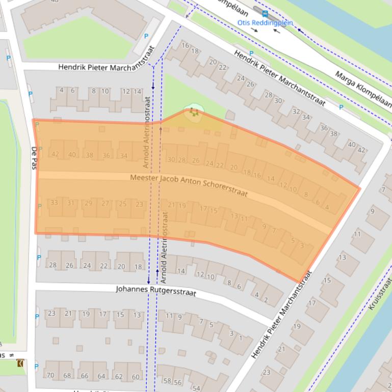 Kaart van postcodegebied 6836HJ.