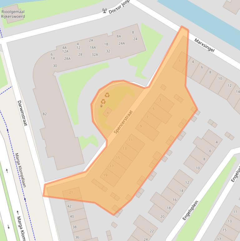 Kaart van postcodegebied 6836JD.