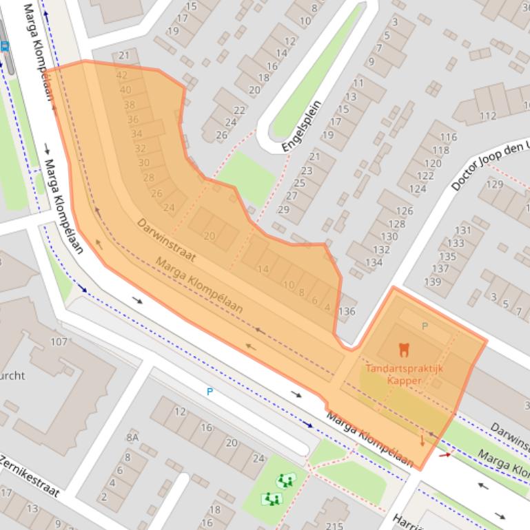 Kaart van postcodegebied 6836JH.