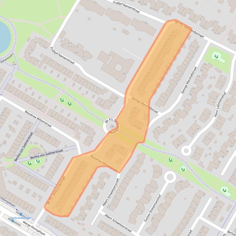 Kaart van postcodegebied 6836KT.