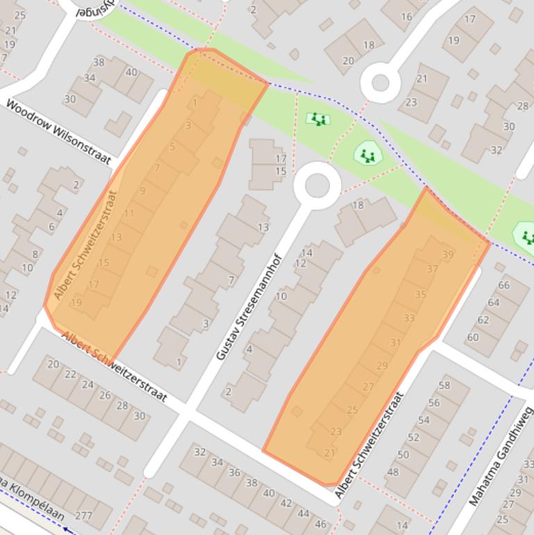 Kaart van postcodegebied 6836LA.