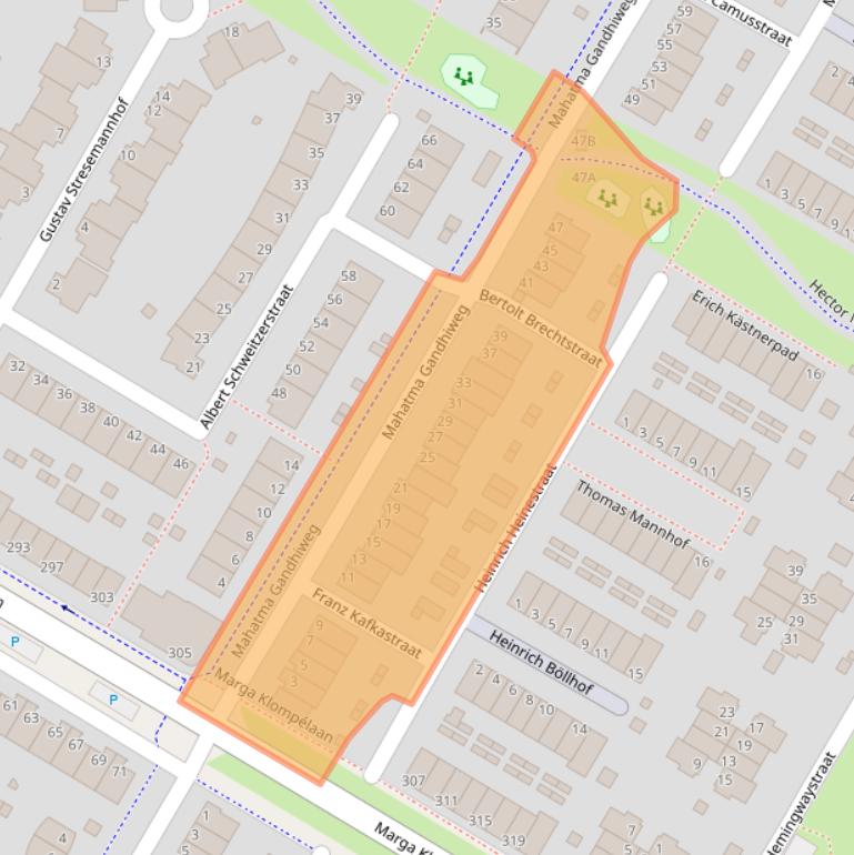 Kaart van postcodegebied 6836LJ.